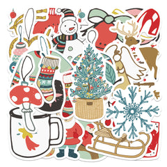 27pcs Christmas Decoration Stickers Holiday Decals Xmas Decor