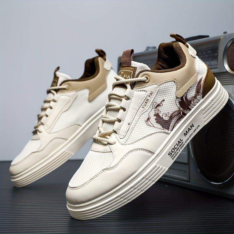 Men's Breathable Lace Up Sneakers Casual Outdoor Walking Shoes