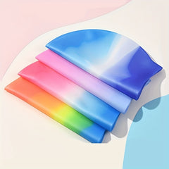 Gradient Silicone Swimming Cap for Adults