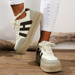 Chunky Mesh Block Sneakers Soft Bottom Shock Absorption
