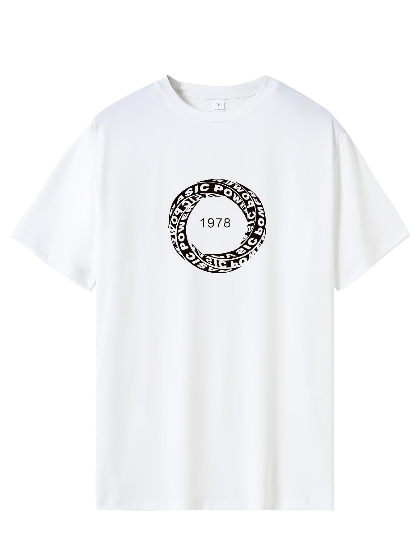 Men's Printed Sports Tee Shirt Stretch Round Neck Summer T shirt