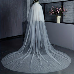 Bridal Wedding Veil Long Slip Veil Headdress Wedding Accessories
