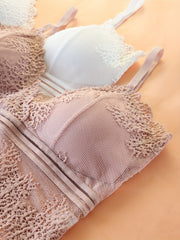 4pcs Lace Wireless Push Up Bras Breathable & Comfy Women's Lingerie