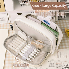 Japanese Style Pencil Case Button Closure