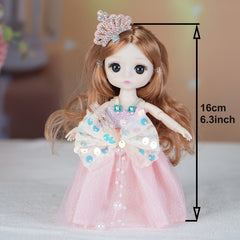 Big Eyed Girl Doll with Removable Outfits - Perfect Birthday Gift