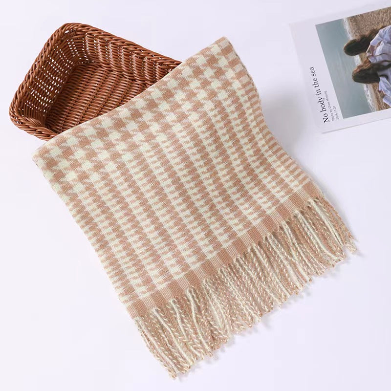 Women's Knitted Tassel Winter Cashmere Scarf