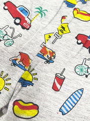 Cartoon Car Boys Quick Dry Summer Outdoor Shorts