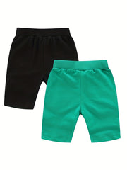 Boys Basic Solid Active Shorts for Summer Outdoor