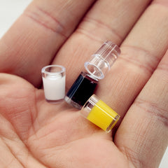 24pcs Glass Cups Set Mini Food Props Dollhouse Accessories Creative Model
