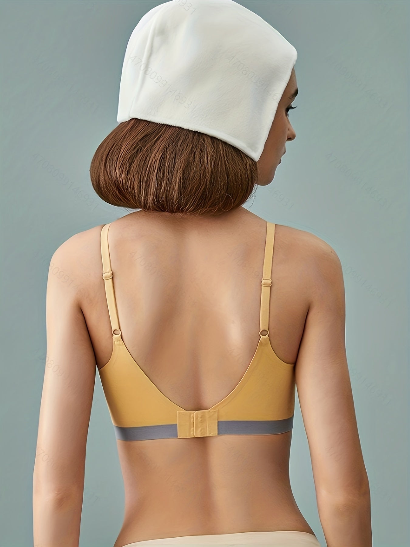 Colorblock Wireless Bra Hollow Out Breathable Intimates