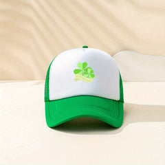 Lucky Clover Baseball Cap Green Mesh Trucker Hat