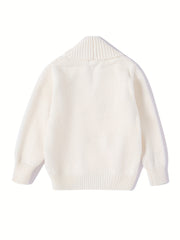 Boys Button Down Sweater Long Sleeve Warm Comfortable