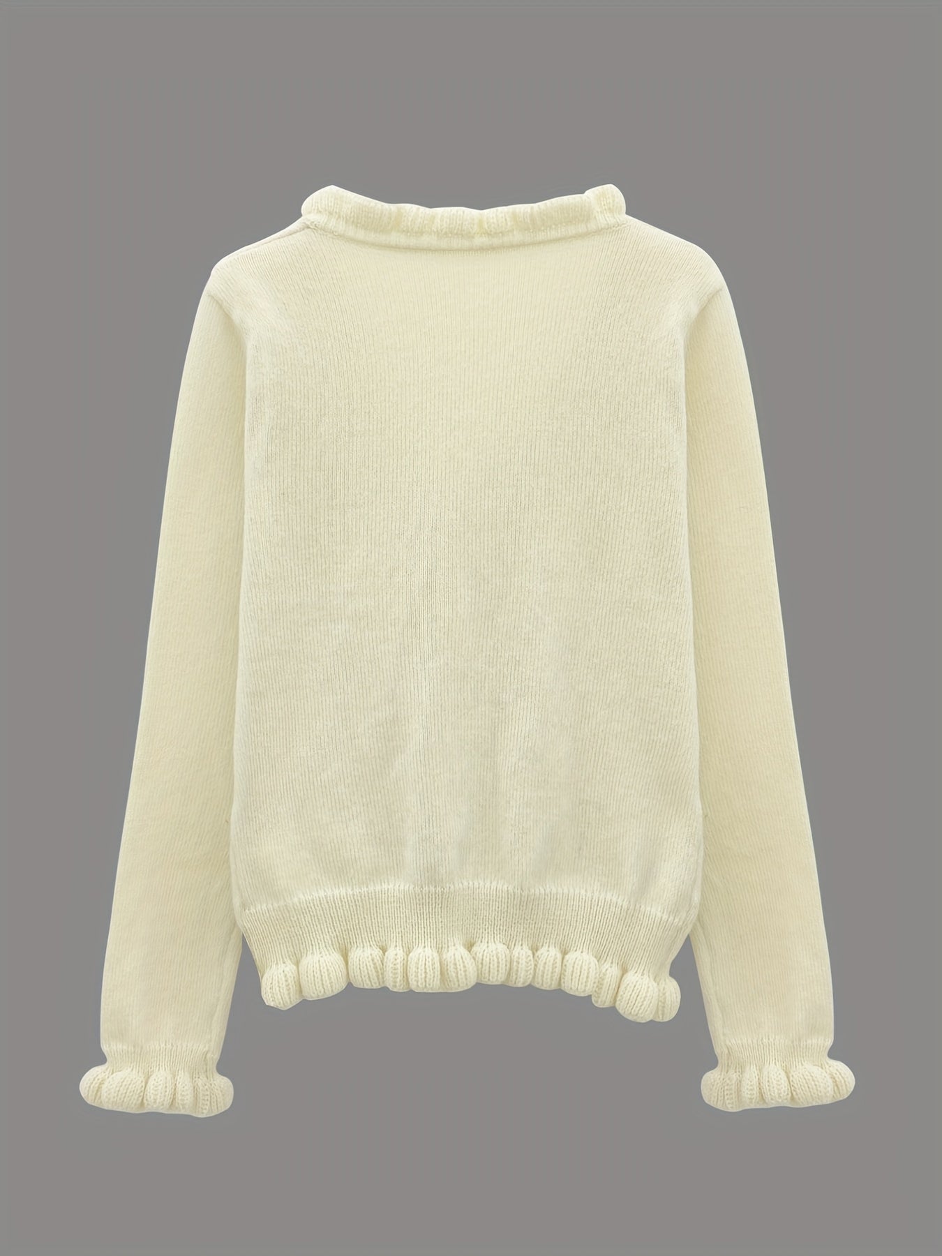 Women's V-Neck Long Sleeve Short Cardigan
