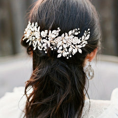 Crystal Flower Hair Clip for Women