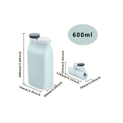 1pc Milk Box Shaped Folding Silicone Water Bottle Portable Collapsible Water Cup