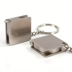 Stainless Steel Retractable Ruler Tape Measure Keychain