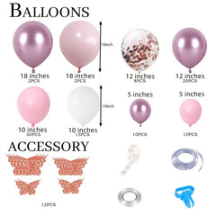 109pcs Metallic Party Scene Decoration Balloon Set Bachelorette Bridal Shower