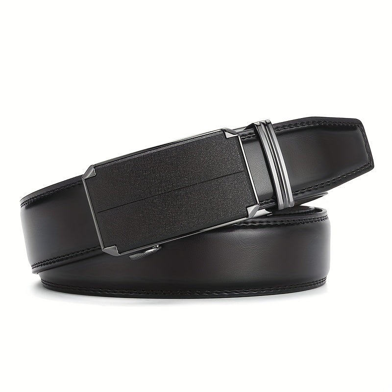 Men's Leather Belt Automatic Buckle Two-layer Cowhide Suit Jeans All Match