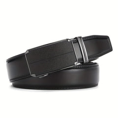 Men's Leather Belt Automatic Buckle Two-layer Cowhide Suit Jeans All Match
