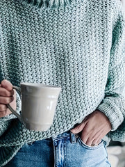 Casual Sweater Women's Turtleneck Knitted Jumper