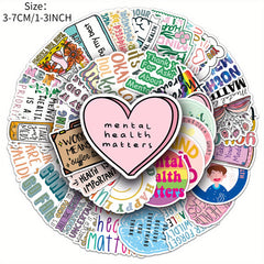 50pcs Mental Health Graffiti Stickers DIY Creative Toys