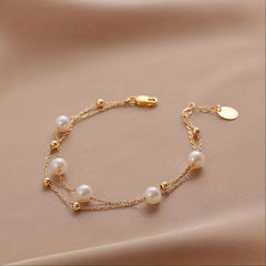 Natural Freshwater Pearl Bracelet Necklace Set - Adjustable Hand Neck Jewelry