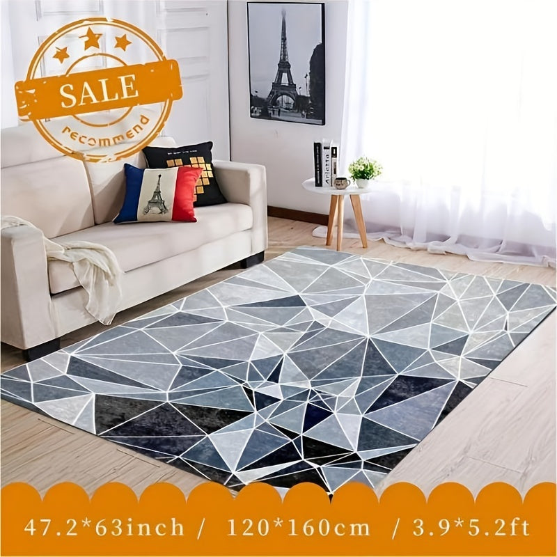 Nordic Geometric Floor Carpet Non Slip Rug Machine Washable