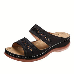 Open Toe Summer Wedge Sandals Arch Support Thick Sole