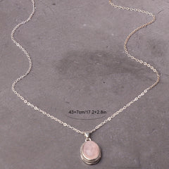 Girls Boys Teen Vintage Crystal Stone Pendant Necklace Jewelry
