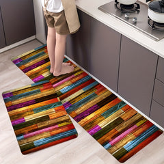 Colorful Geometric Floor Mat Non-slip Kitchen Runner Rug
