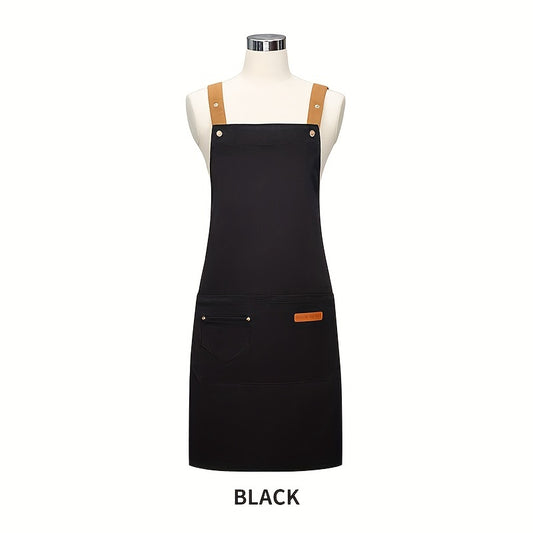 Waterproof Halter Apron with Pockets - Kitchen Home Cooking Work Apron