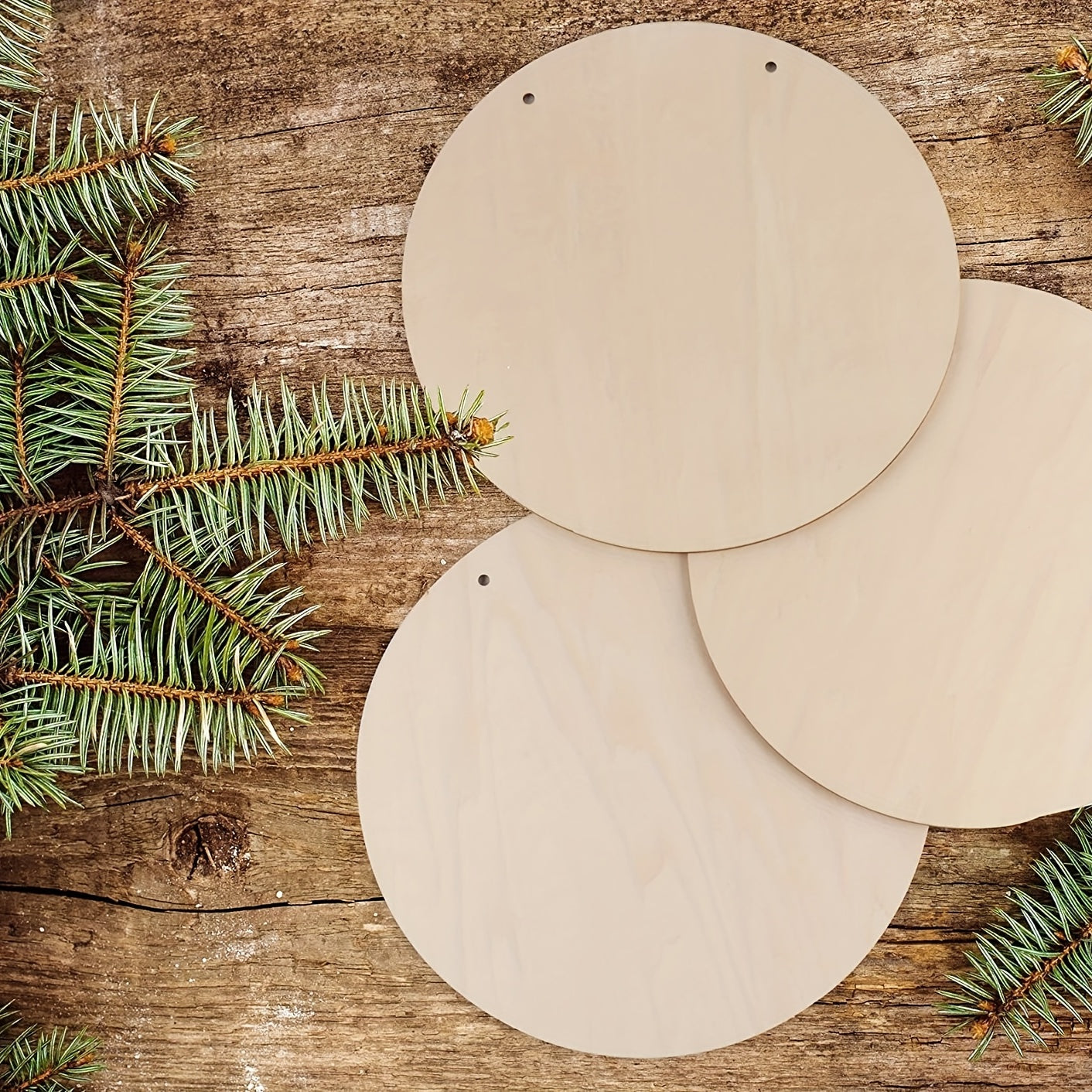 30 48cm Wood Circles for Crafts 5pcs DIY Wooden Blanks for Christmas Projects