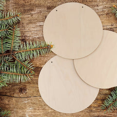 30 48cm Wood Circles for Crafts 5pcs DIY Wooden Blanks for Christmas Projects
