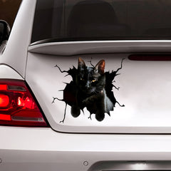 3D Cat Car Sticker Vinyl Waterproof Decal for Car Window Bumper