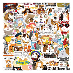 50 PCS Guinea Pig Doodle Stickers for Laptop Phone Skateboard