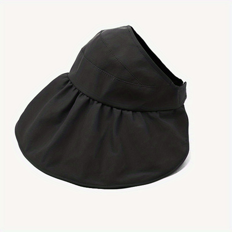 Double Layer Ponytail Visor Hat UV Protection Beach Travel Sun Hat