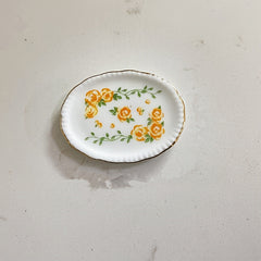 Dollhouse Ceramic Plate with Natural Pattern - Kitchen Props