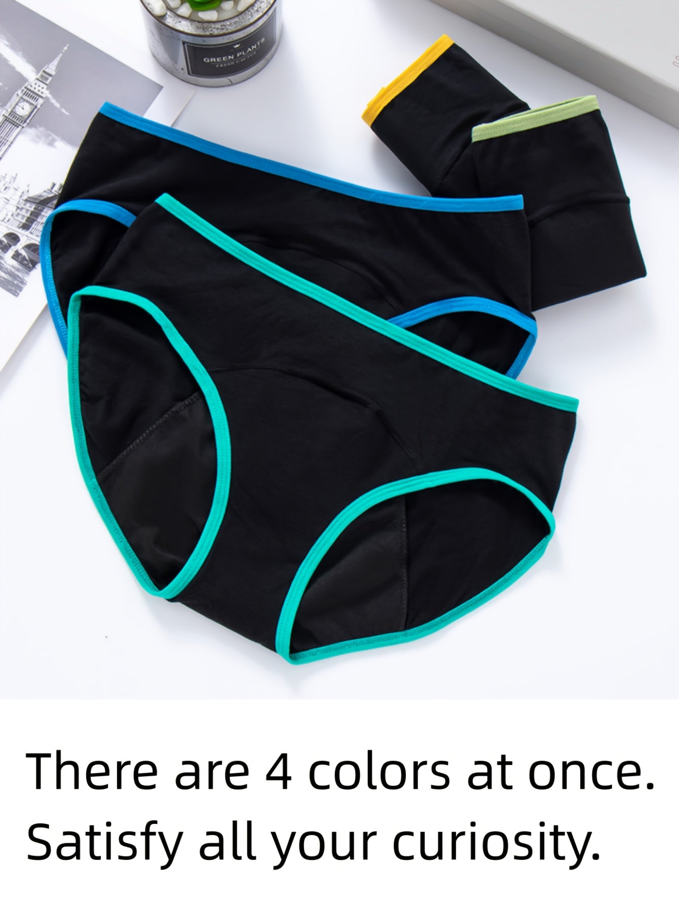 4pcs Menstrual Period Panties Breathable Anti Leak Lingerie Underwear