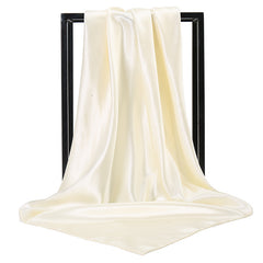 Womens Large Satin Square Scarf Silk Hair Wrapping
