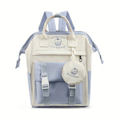 Large Capacity Diaper Bag with Floral Design