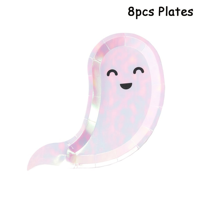 Iridescent Halloween Disposable Party Utensils Plates Cups And Napkins