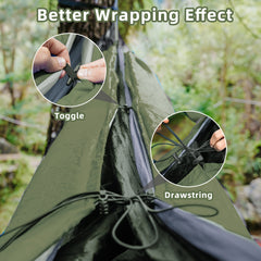 GEERTOP Lightweight Hammock Camping Quilt 3-4 Seasons Under Quilt