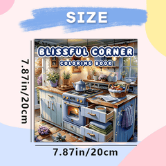 Cozy Corner Adult Coloring Book - 22 Thickened Pages - 20x20 cm - Deluxe Edition