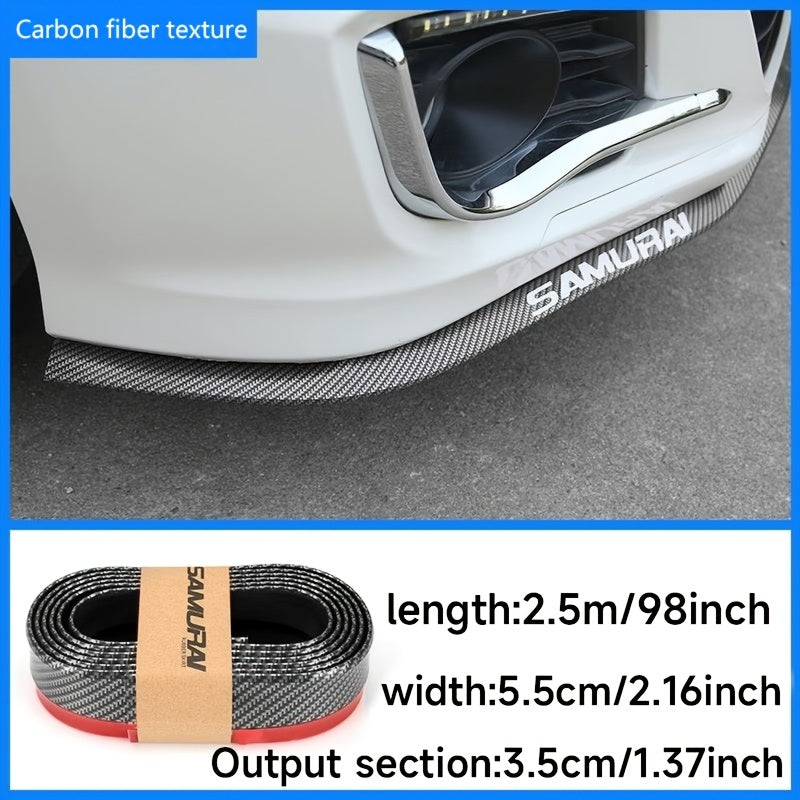 Car Front Shovel Carbon Fiber Side Skirt Edge Scratch Resistant Strip