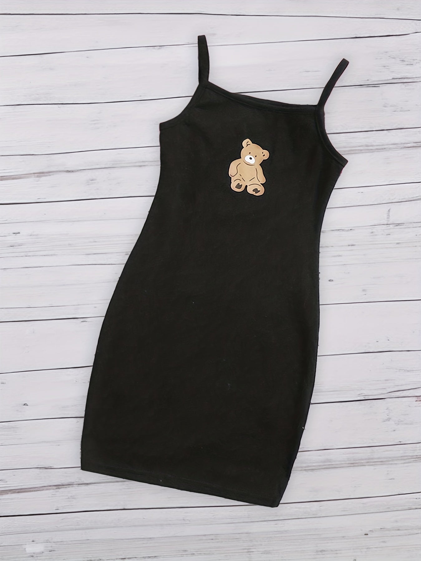 Cartoon Bear Print Girl's 2pcs Outfit Set for Spring Autumn