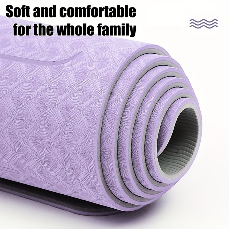 Non Slip TPE Yoga Mat Durable Exercise Cushion