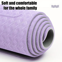 Non Slip TPE Yoga Mat Durable Exercise Cushion