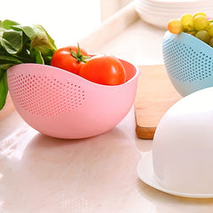 Efficient Rice Washing Machine with Draining Basin for Home Cooking