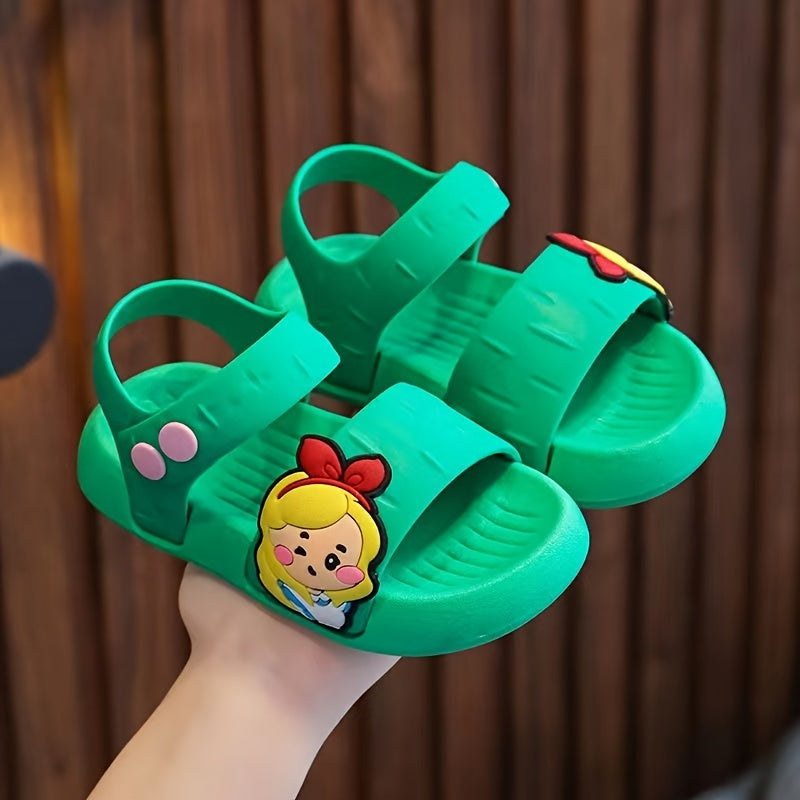 Summer Girl Print Sandals - Lightweight & Wear-Resistant Sole