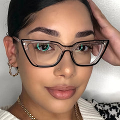 Light Blocking Cat Eye Computer Glasses Women Men TR90